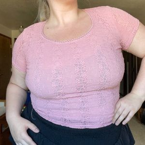 Adorable Link Scoop Neck Textured Top